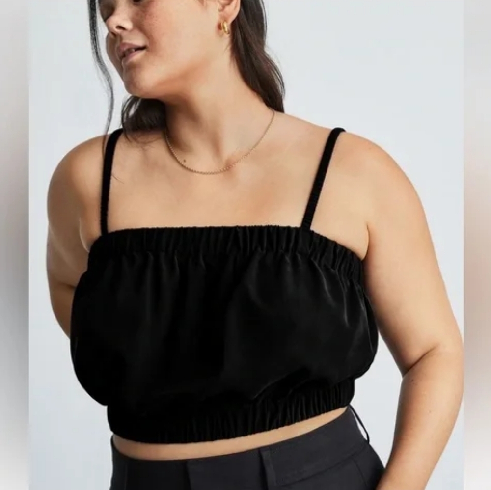 Everlane Tank Top Women Small Silk Black Blouse Washable Crop Cami Spagh